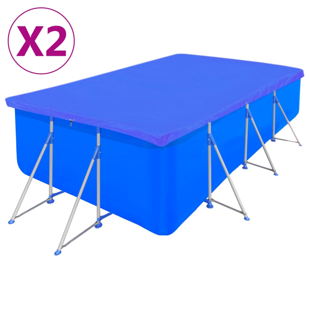 Pool cover 2 pcs PE rectangular 90 g/sqm 400x207 cm