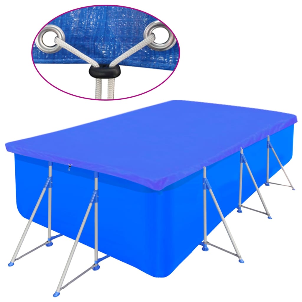 Pool cover 2 pcs PE rectangular 90 g/sqm 400x207 cm