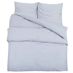 Bedding set gray 155x220 cm light microfiber