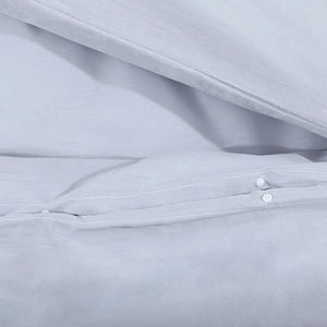 Bedding set gray 155x220 cm light microfiber