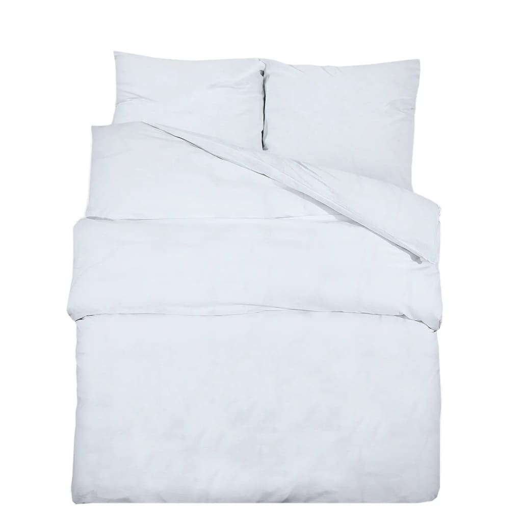 Bedding set white 140x200 cm light microfiber