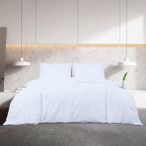 Bedding set white 140x200 cm light microfiber