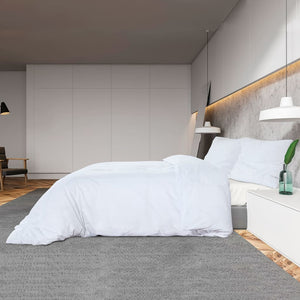 Bedding set white 140x200 cm light microfiber