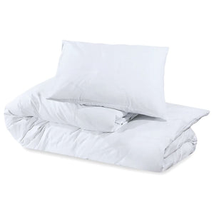 Bedding set white 140x200 cm light microfiber
