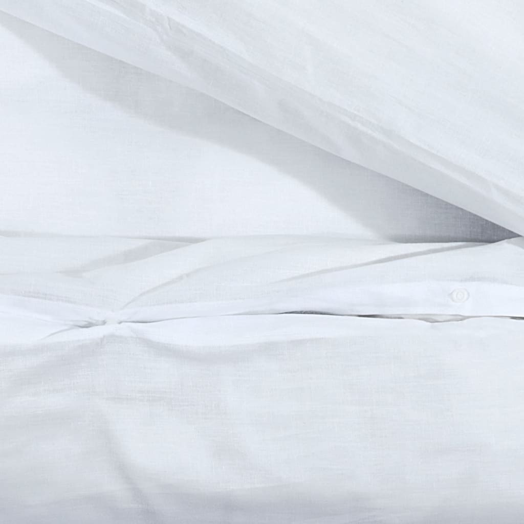 Bedding set white 140x200 cm light microfiber