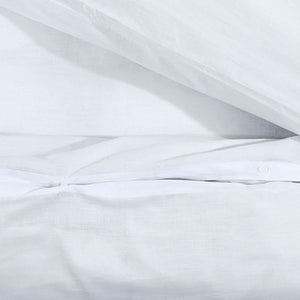 Bedding set white 140x200 cm light microfiber