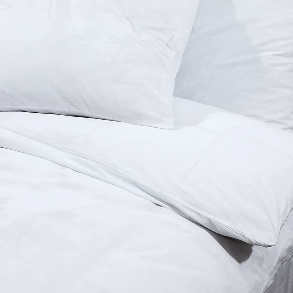 Bedding set white 140x200 cm light microfiber