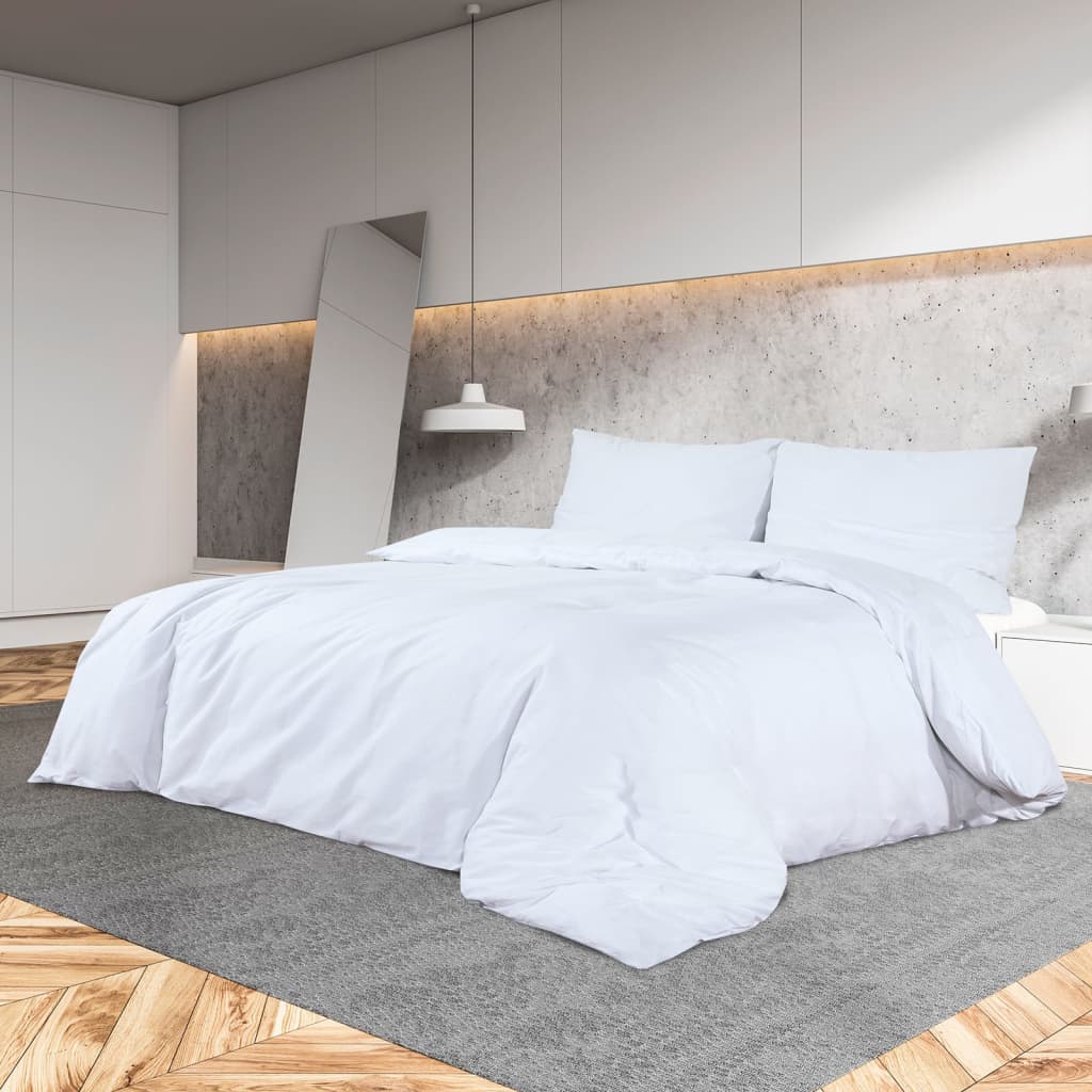 Bedding set white 140x200 cm light microfiber