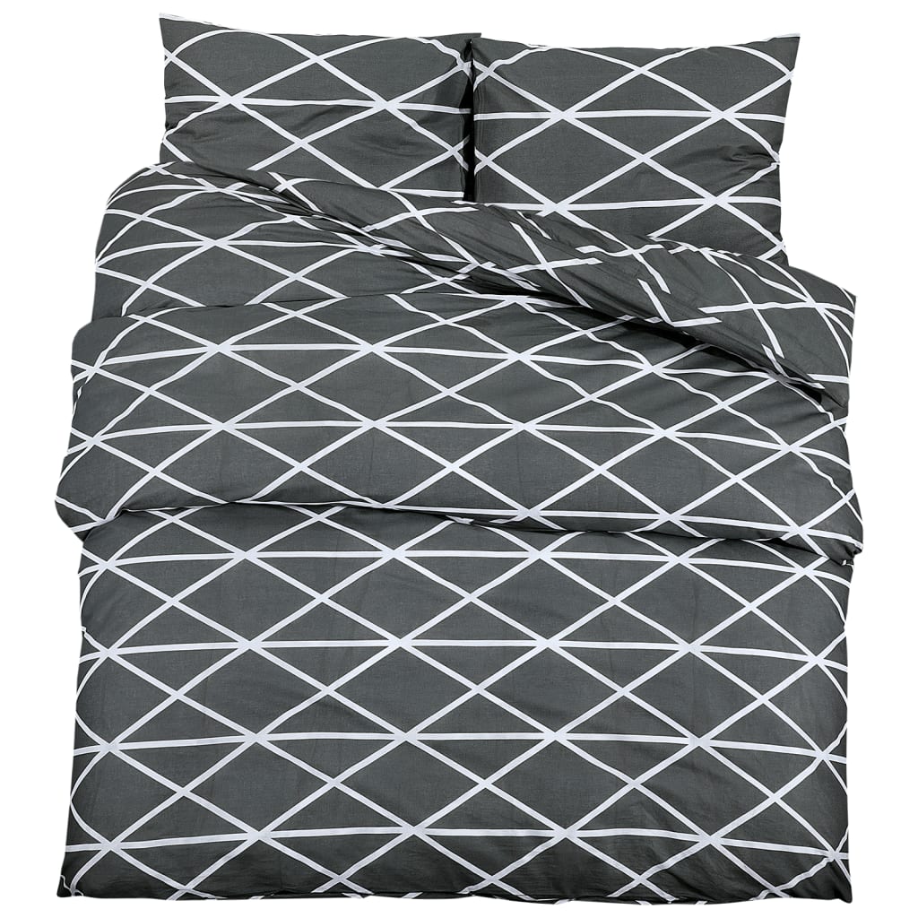 Bedding set gray 140x200 cm cotton