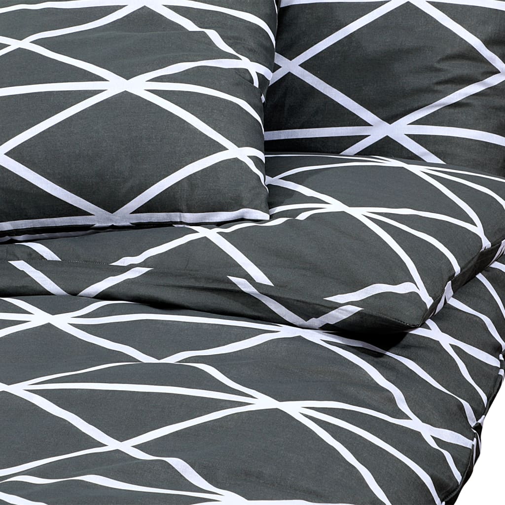 Bedding set gray 140x200 cm cotton