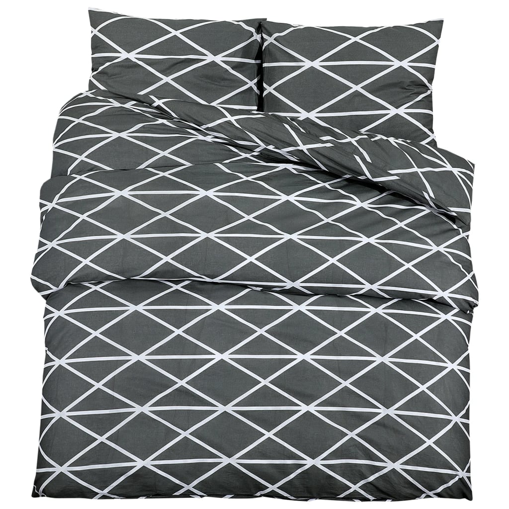 Bedding set gray 135x200 cm cotton