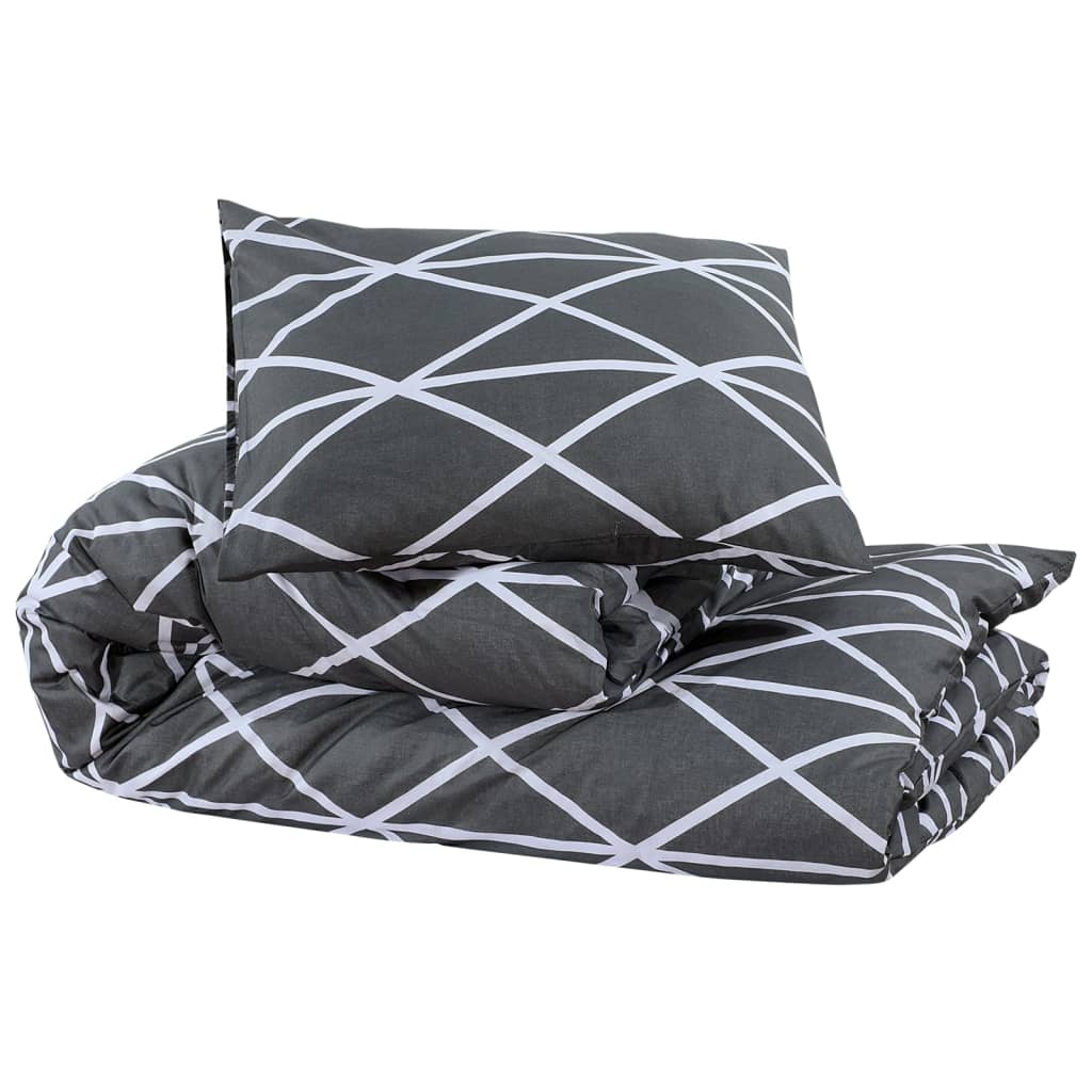 Bedding set gray 135x200 cm cotton