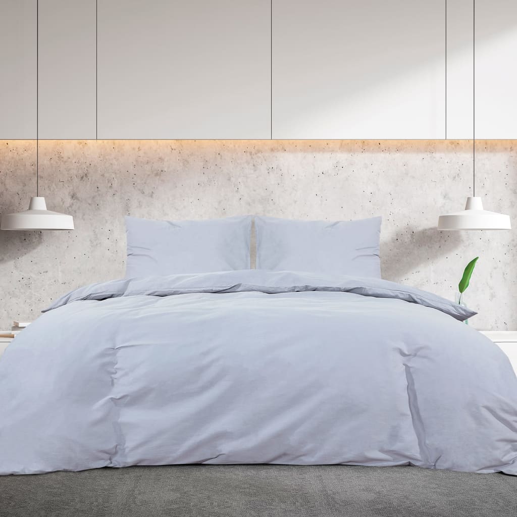 Bedding set gray 140x200 cm cotton