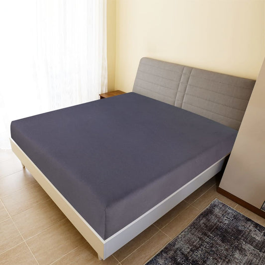 Jersey sheet 2 pieces anthracite 100x200 cm cotton