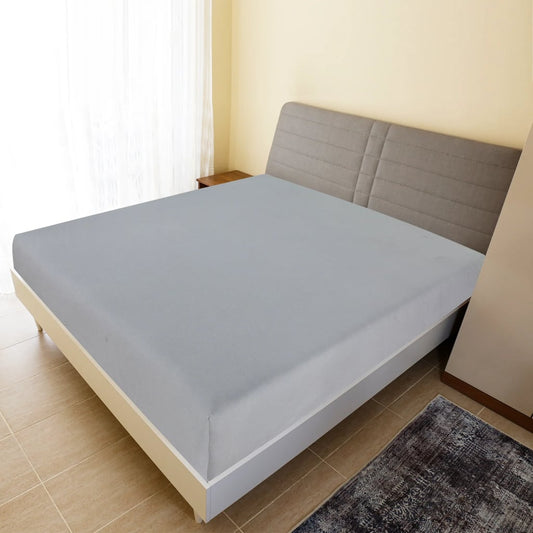Jersey sheet 2 pieces grey 100x200 cm cotton