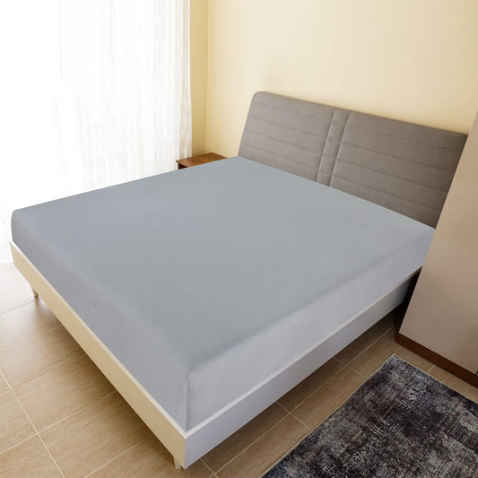 Jersey sheet 2 pcs gray 160x200 cm cotton