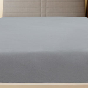 Jersey sheet gray 180x200 cm cotton