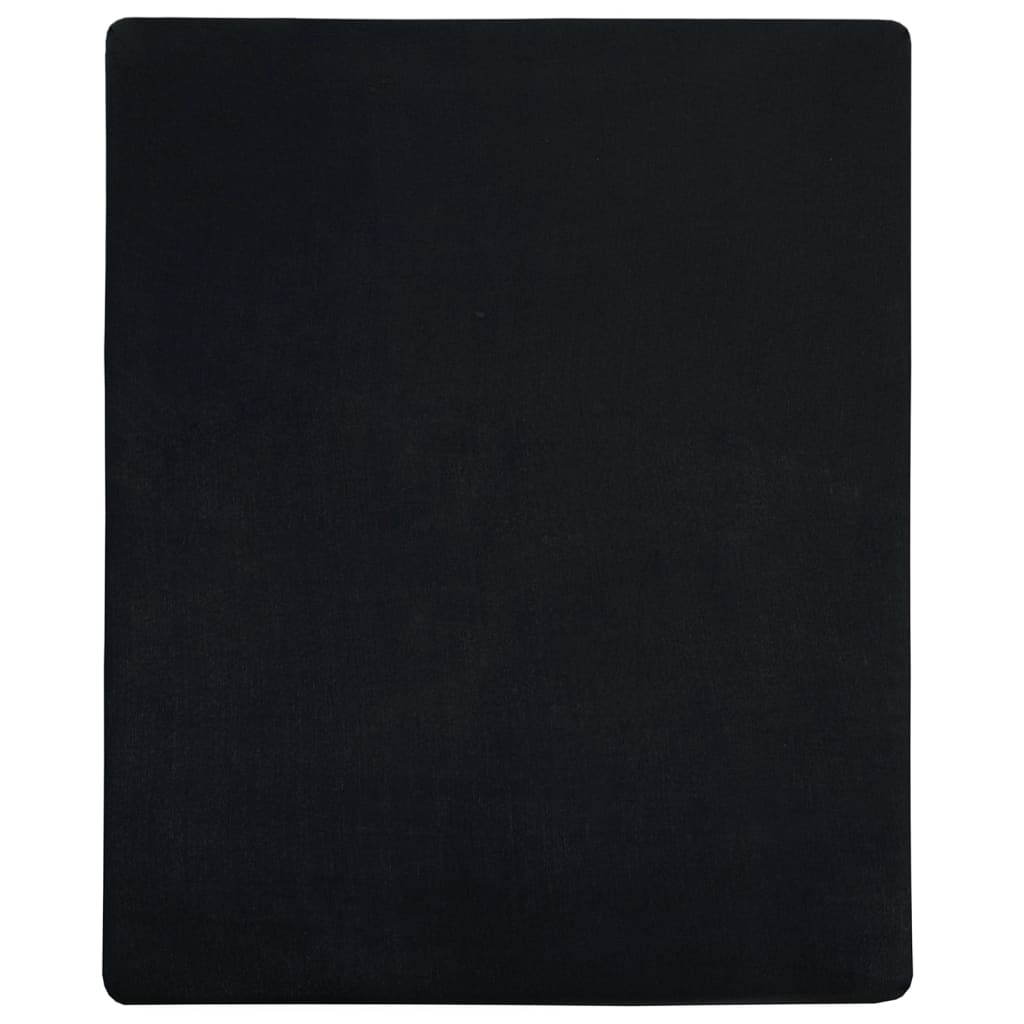 Jersey sheet 2 pcs black 140x200 cm cotton
