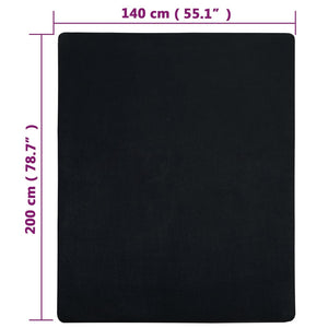 Jersey sheet 2 pcs black 140x200 cm cotton