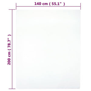 Jersey sheet 2 pcs white 140x200 cm cotton