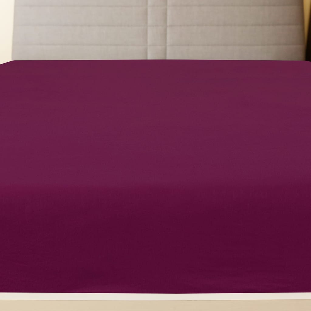 Jersey sheet 2 pcs burgundy 140x200 cm cotton
