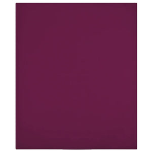 Jersey sheet burgundy 180x200 cm cotton
