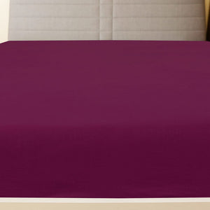 Jersey sheet burgundy 180x200 cm cotton