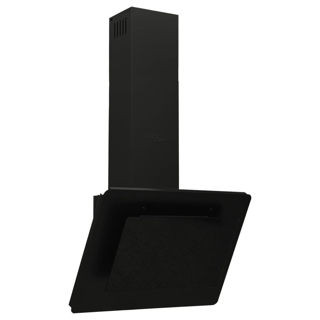 Wall-mounted kitchen hood 60 cm stainless steel and tempered glass