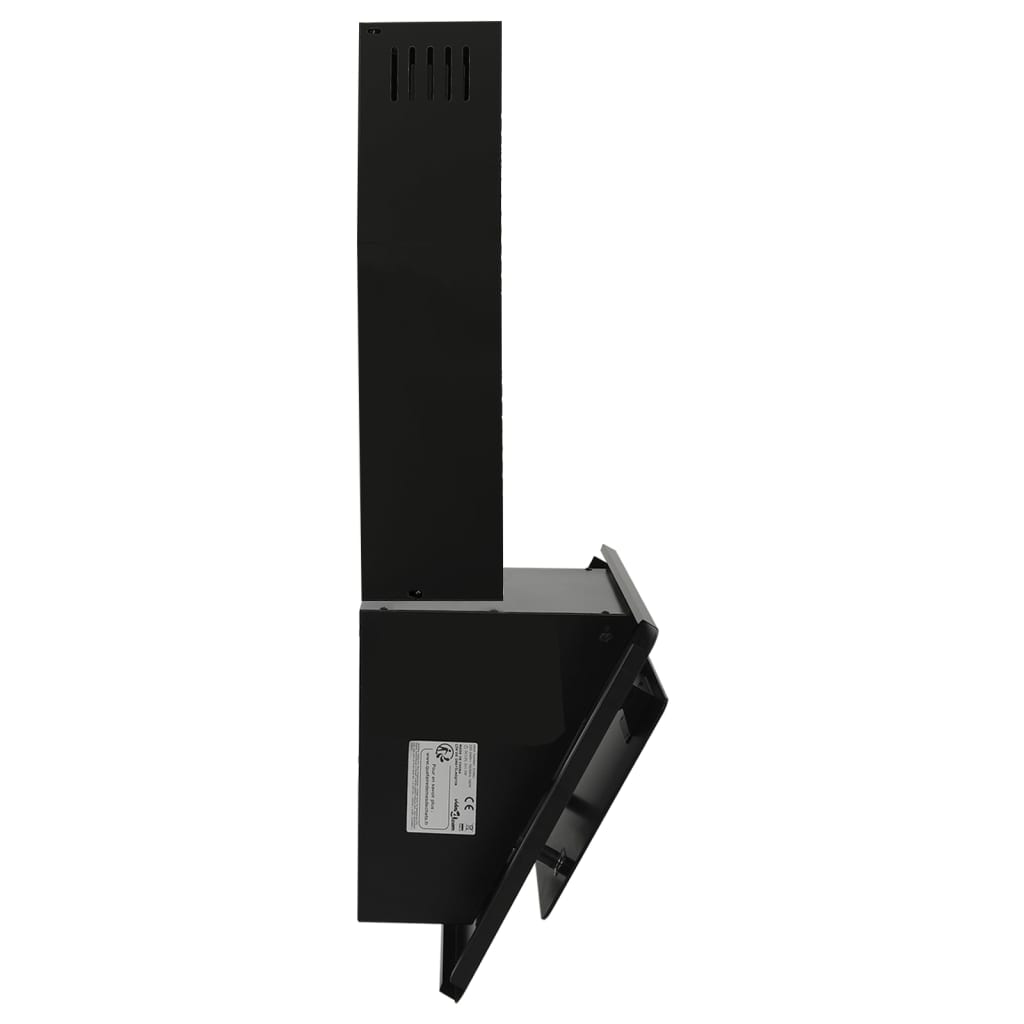 Wall-mounted kitchen hood 60 cm stainless steel and tempered glass