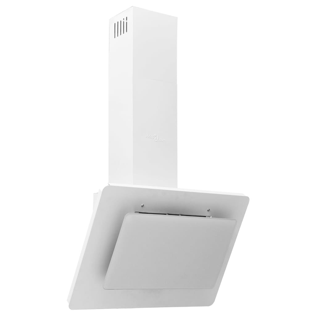 Wall-mounted kitchen hood 60 cm stainless steel and tempered glass
