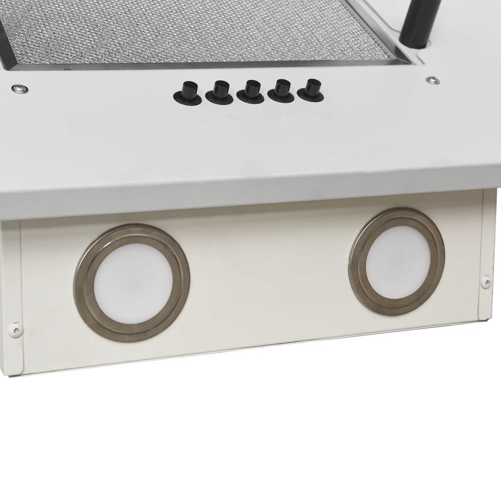 Wall-mounted kitchen hood 60 cm stainless steel and tempered glass