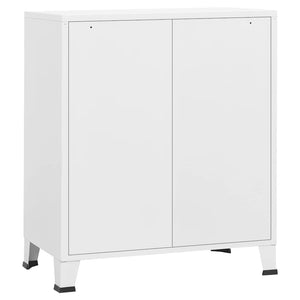 Industrial chest of drawers white 78x40x93 cm metal