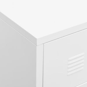 Industrial chest of drawers white 78x40x93 cm metal