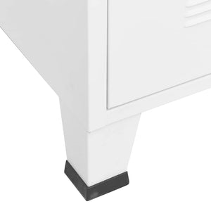Industrial chest of drawers white 78x40x93 cm metal