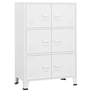 Industrial storage chest white 75x40x115 cm metal