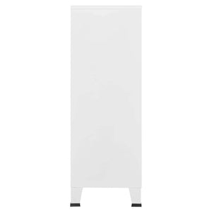 Industrial storage chest white 75x40x115 cm metal