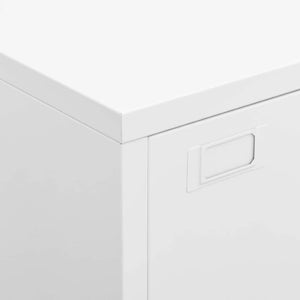 Industrial storage chest white 75x40x115 cm metal