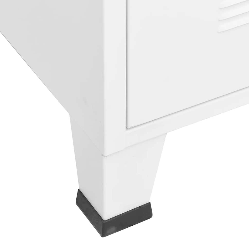 Industrial storage chest white 75x40x115 cm metal