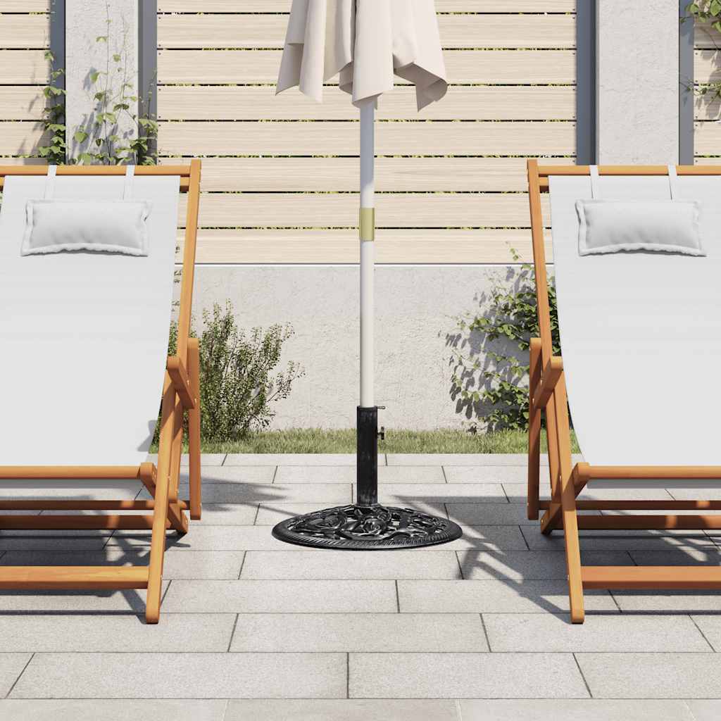 Parasol base black 48x48x33 cm cast iron