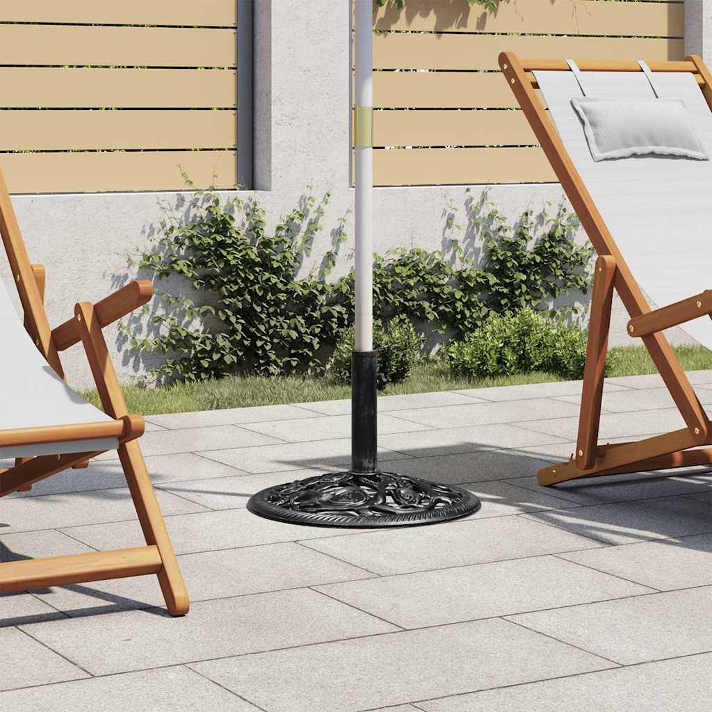 Parasol base black 48x48x33 cm cast iron