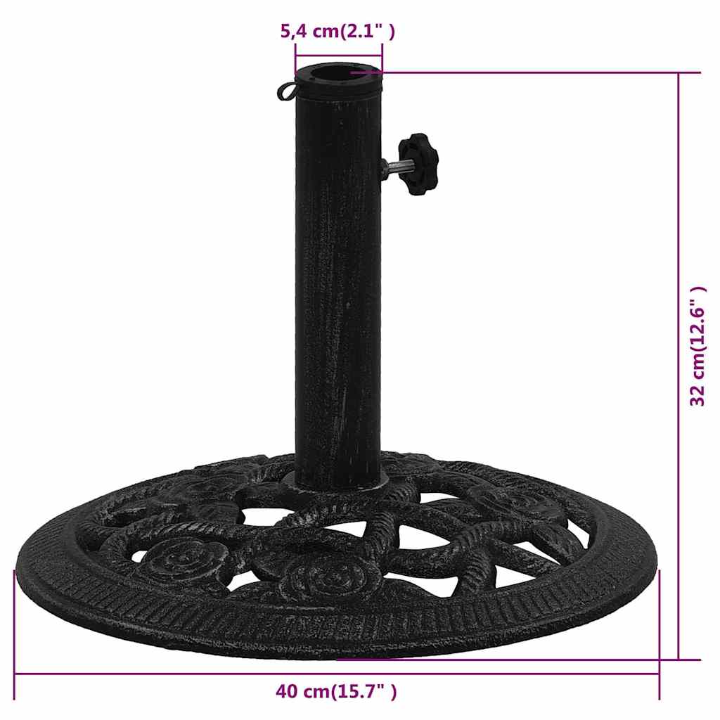 Parasol base black 40x40x32 cm cast iron
