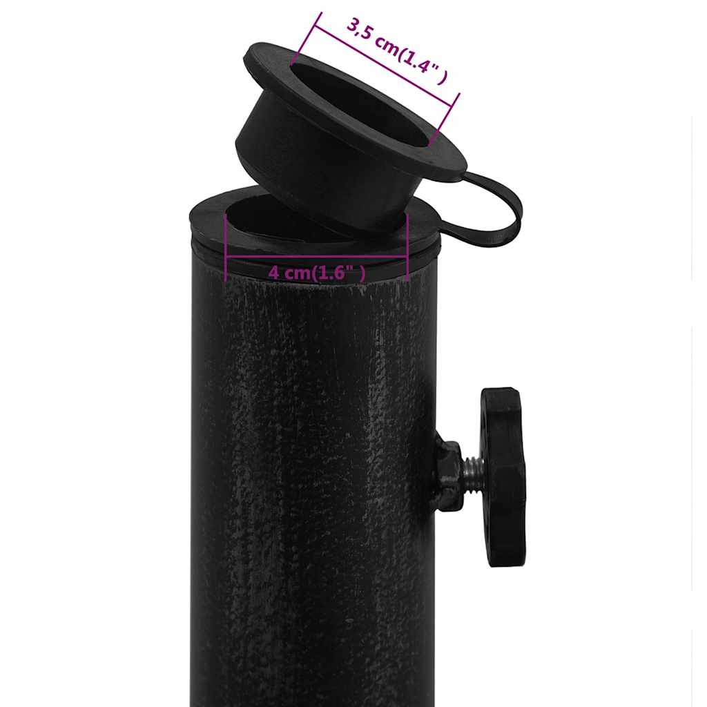 Parasol base black 40x40x32 cm cast iron