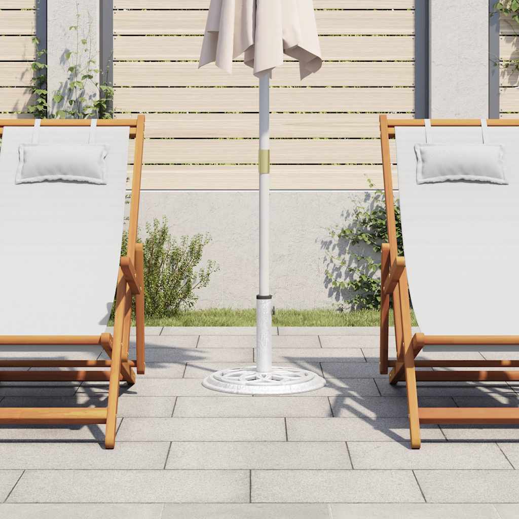 Parasol base white 44x44x31 cm cast iron