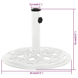 Parasol base white 44x44x31 cm cast iron