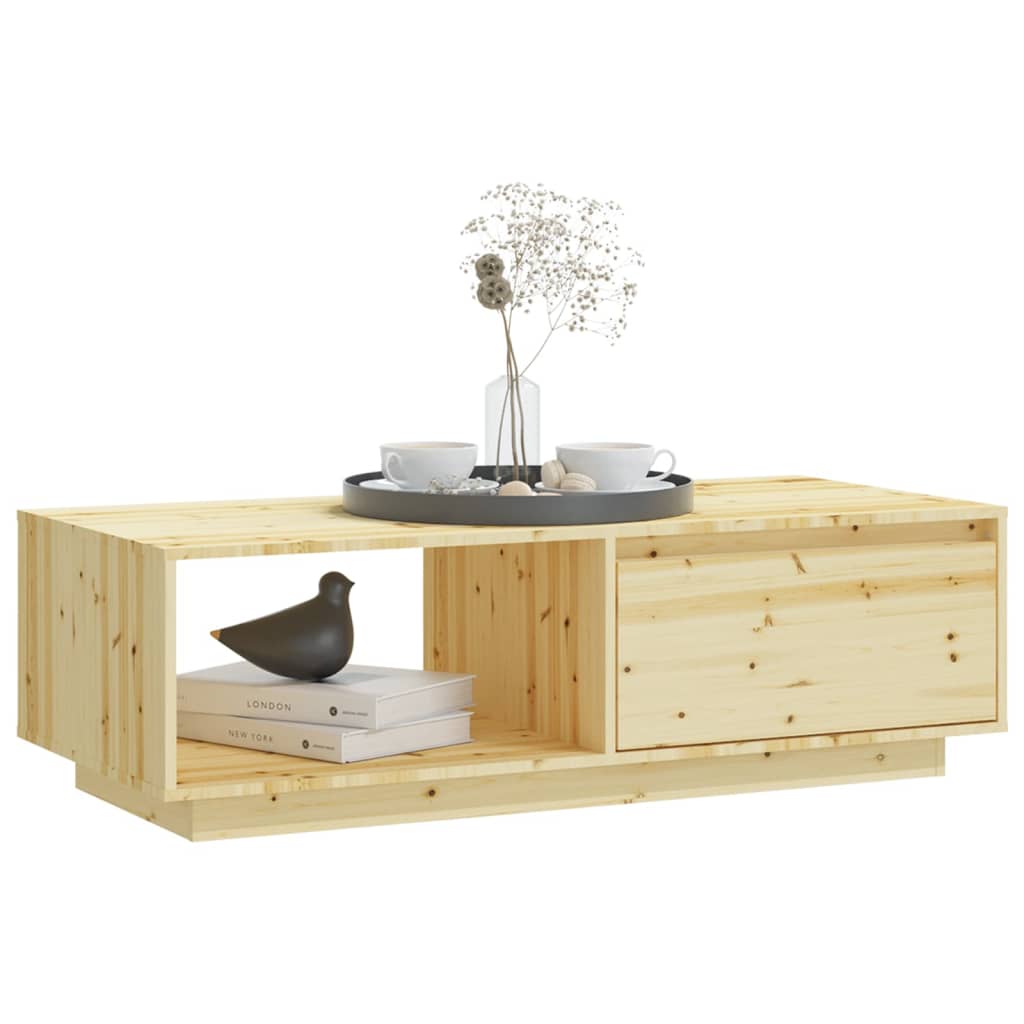 Coffee table 110x50x33.5 cm solid spruce wood