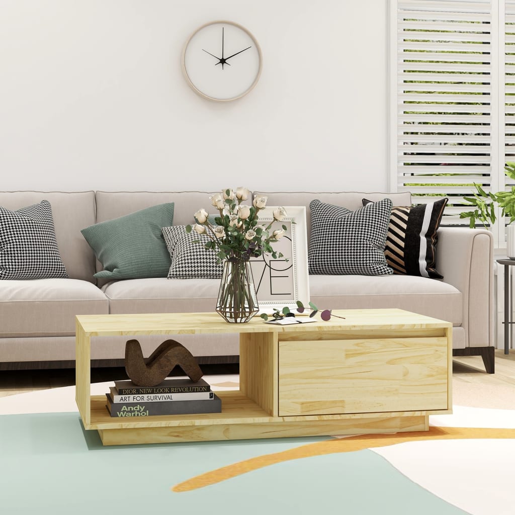 Coffee table 110x50x33.5 cm solid pine wood