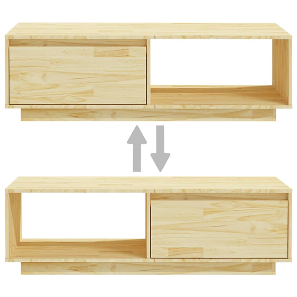 Coffee table 110x50x33.5 cm solid pine wood