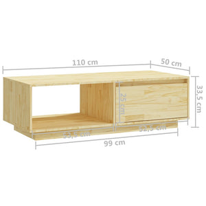 Coffee table 110x50x33.5 cm solid pine wood