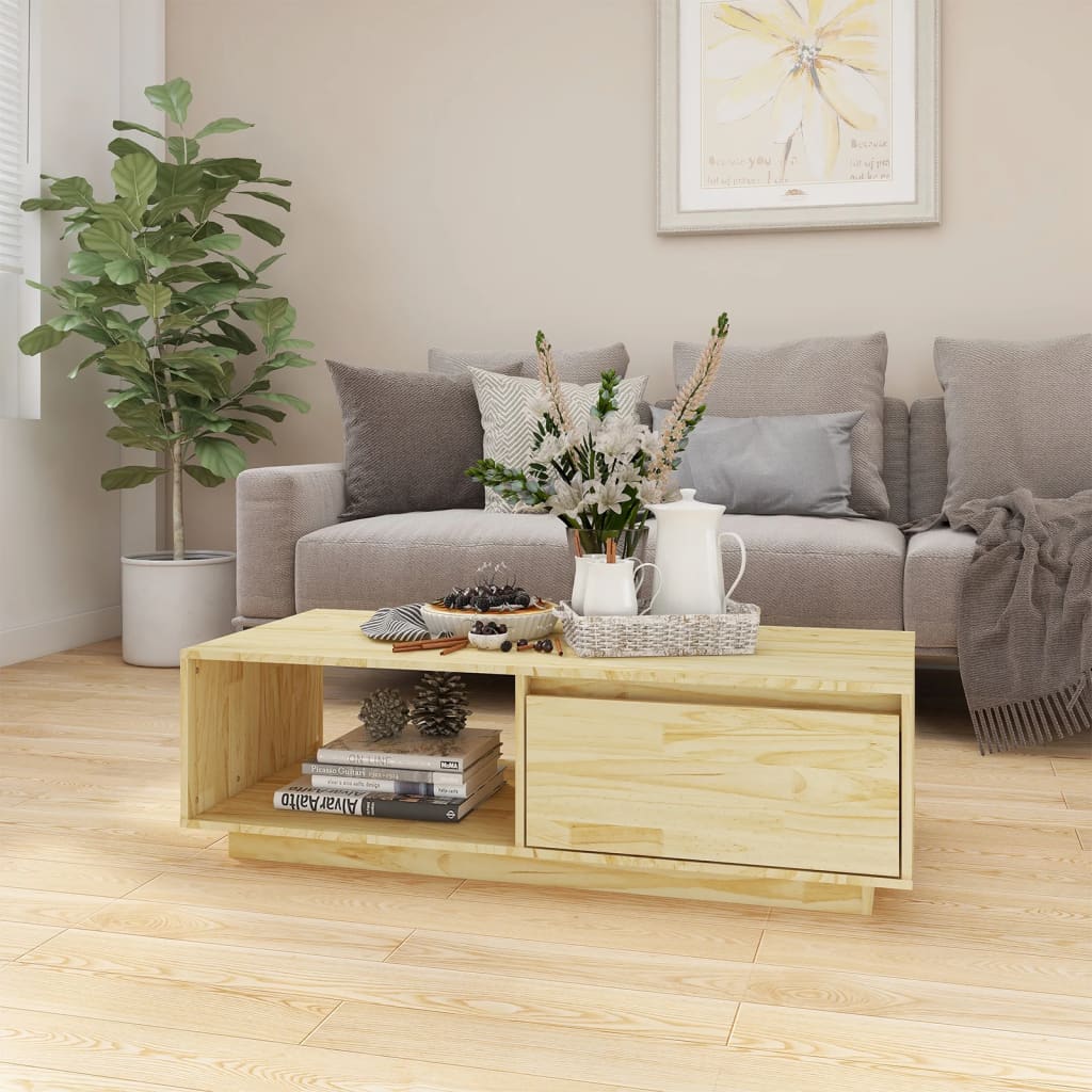 Coffee table 110x50x33.5 cm solid pine wood