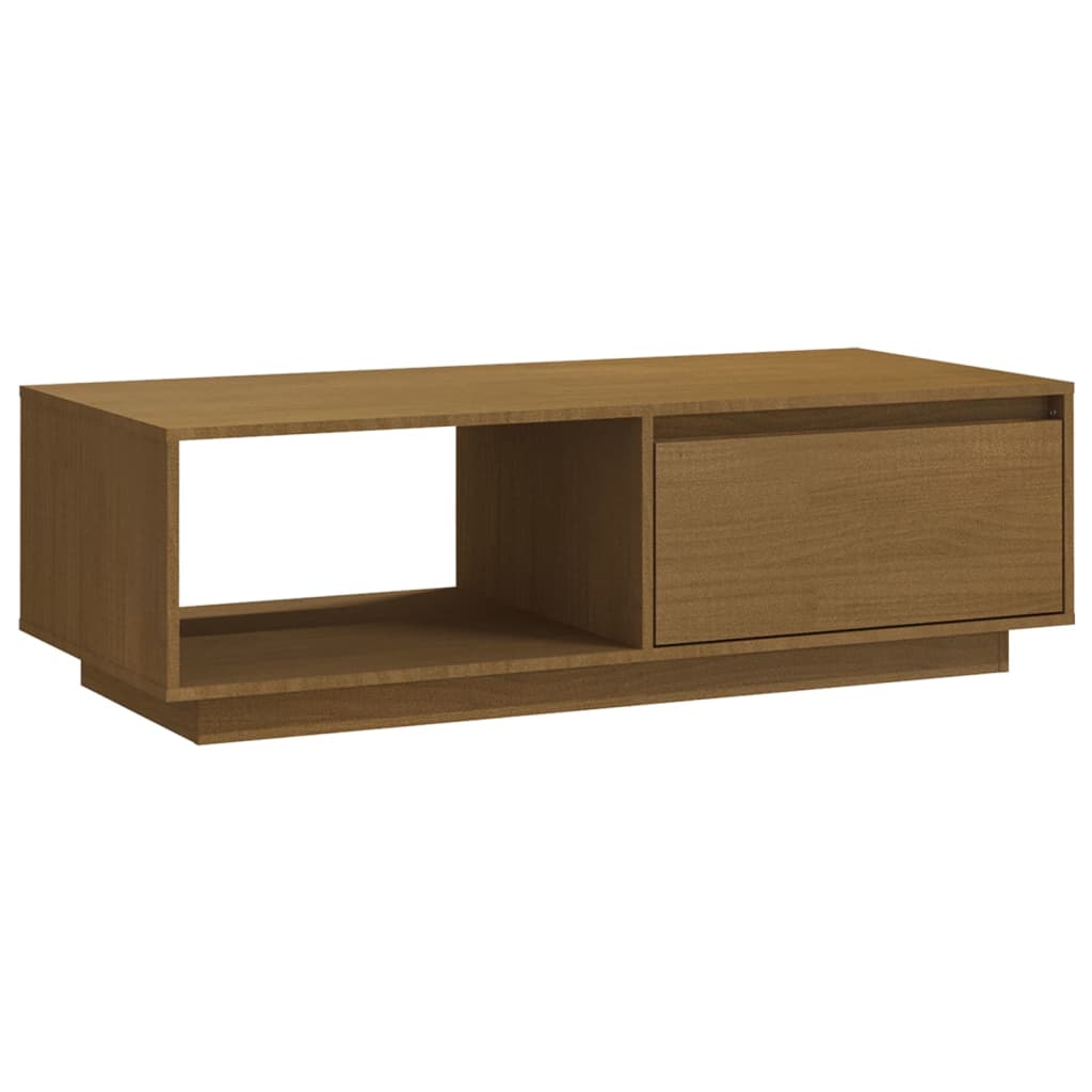 Coffee table 110x50x33.5 cm solid pine honey brown